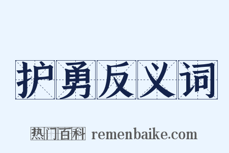 护勇反义词是什么意思的图片